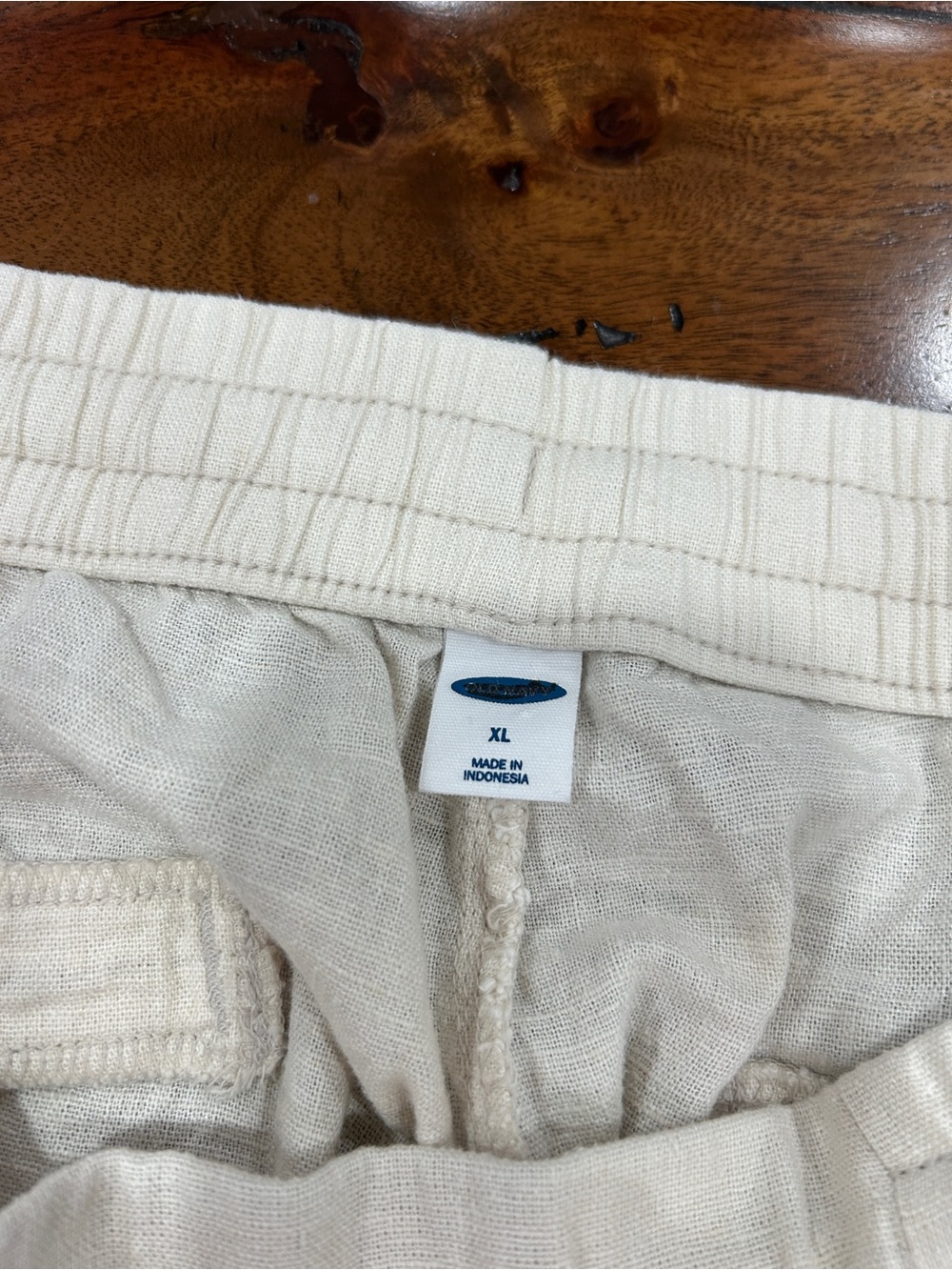 GAP Women's Cream Drawstring Linen-Blend Shorts - Picture 4 of 5
